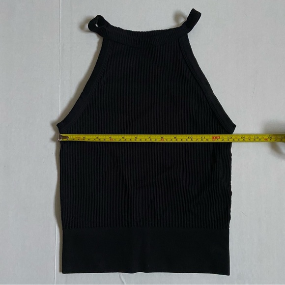 Free People Intimately Black Ribbed Crewneck Stretch Tank Top Size M/L READ - Picture 11 of 13